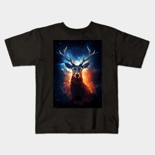 Deer and Cosmos Kids T-Shirt